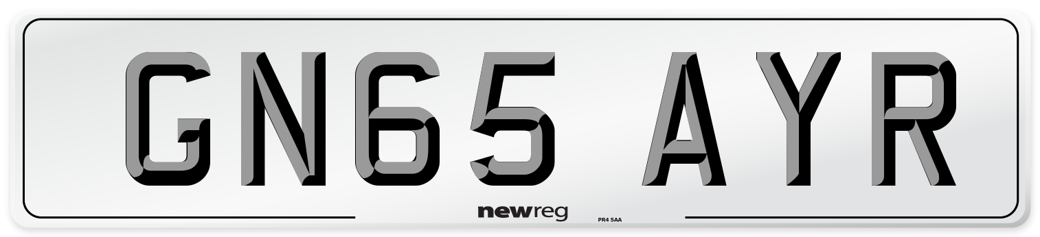 GN65 AYR Number Plate from New Reg